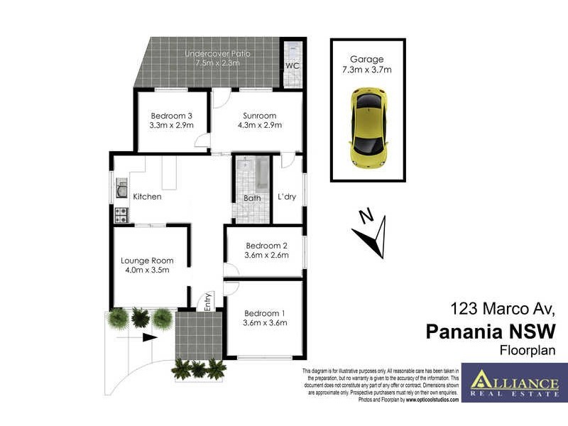 123 Marco Avenue, Panania NSW 2213 Floorplan