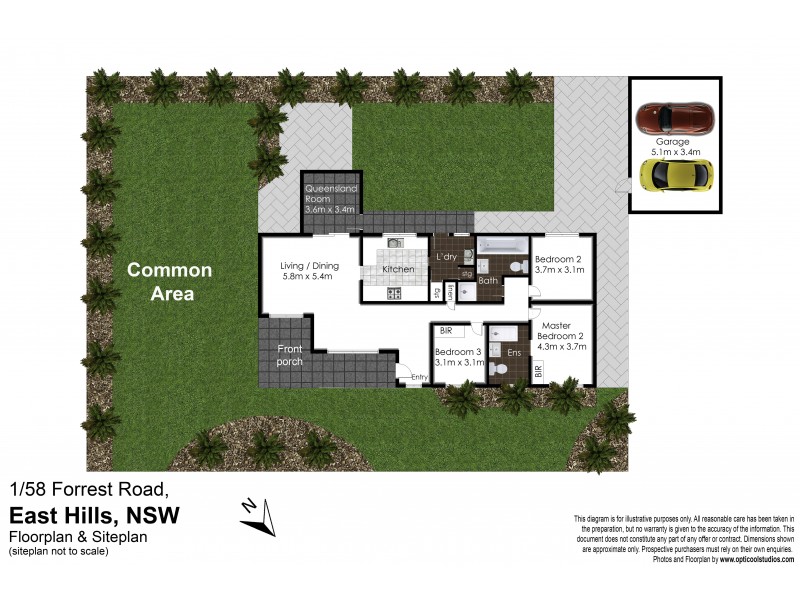 1/58 Forrest Road, East Hills NSW 2213 Floorplan