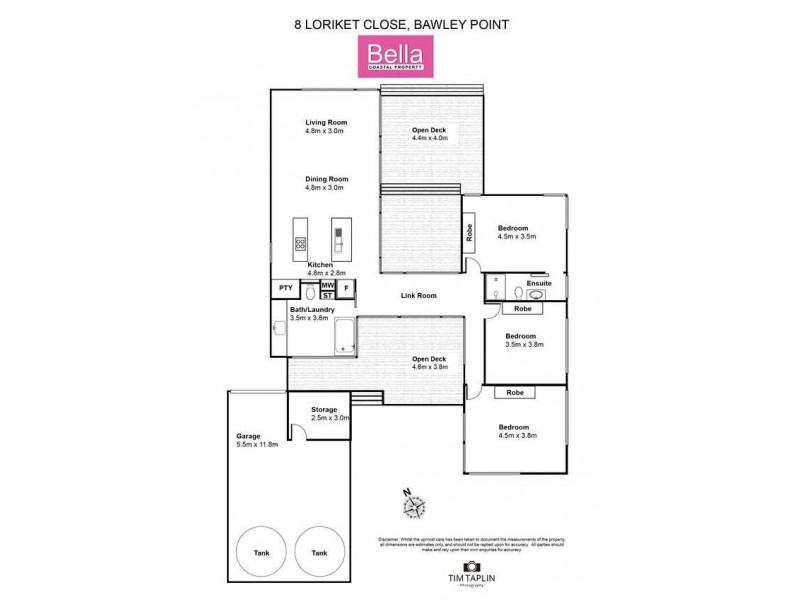 8 Loriket Close, Bawley Point NSW 2539 Floorplan