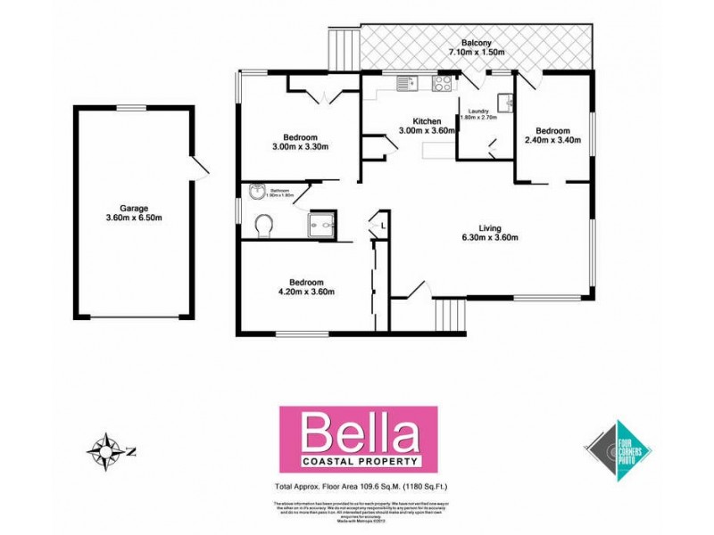 3  Oak Avenue, Lake Tabourie NSW 2539 Floorplan