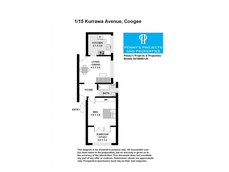 1/15 Kurrawa Avenue, Coogee NSW 2034 Floorplan