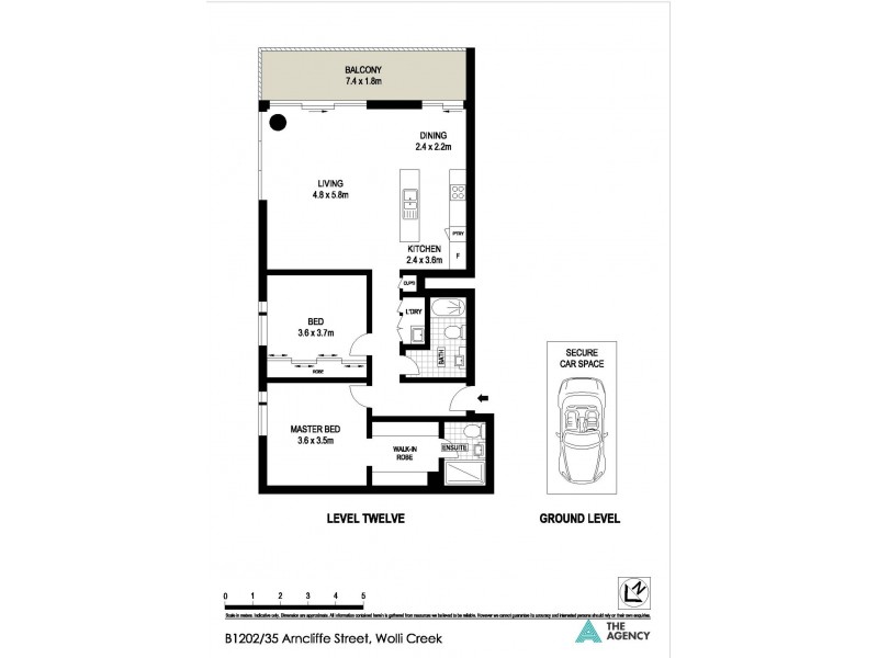 B1202/35 Arncliffe Street, Wolli Creek NSW 2205 Floorplan