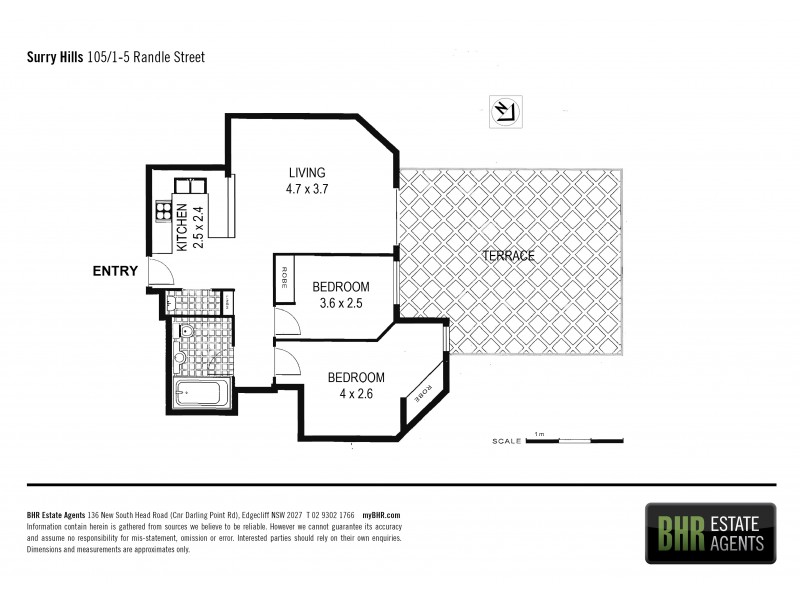 105/1-5 Randle Street, Surry Hills NSW 2010 Floorplan