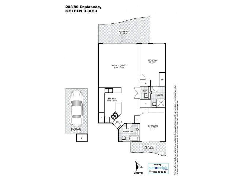 208/89 Golden Beach Esplanade, Golden Beach QLD 4551 Floorplan