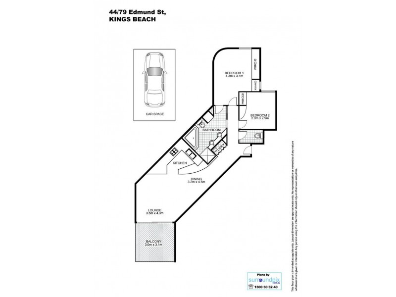 44/79 Edmund Street, Kings Beach QLD 4551 Floorplan