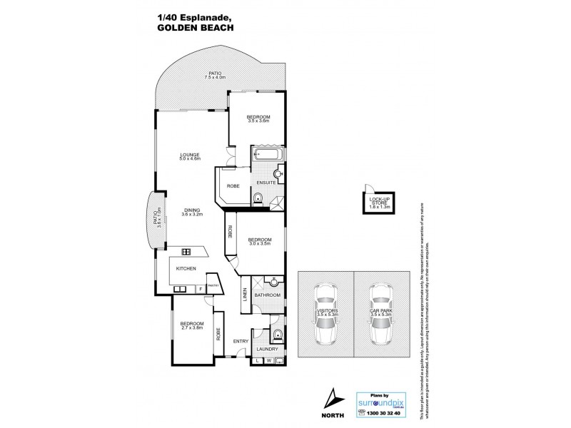 1/40 Golden Beach Esplanade, Golden Beach QLD 4551 Floorplan