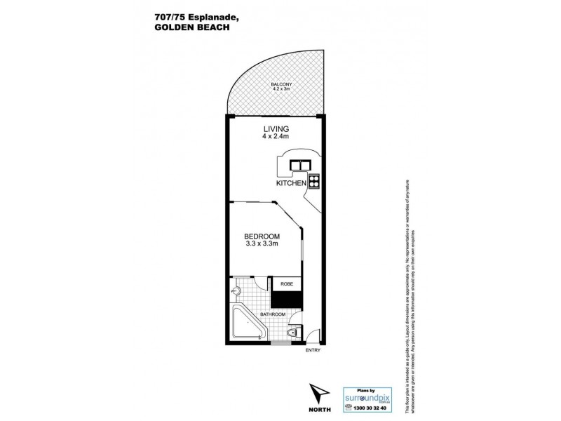 707/75 Golden Beach Esplanade, Golden Beach QLD 4551 Floorplan