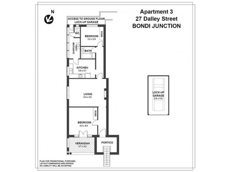 3/27 Dalley Street, Bondi Junction NSW 2022 Floorplan