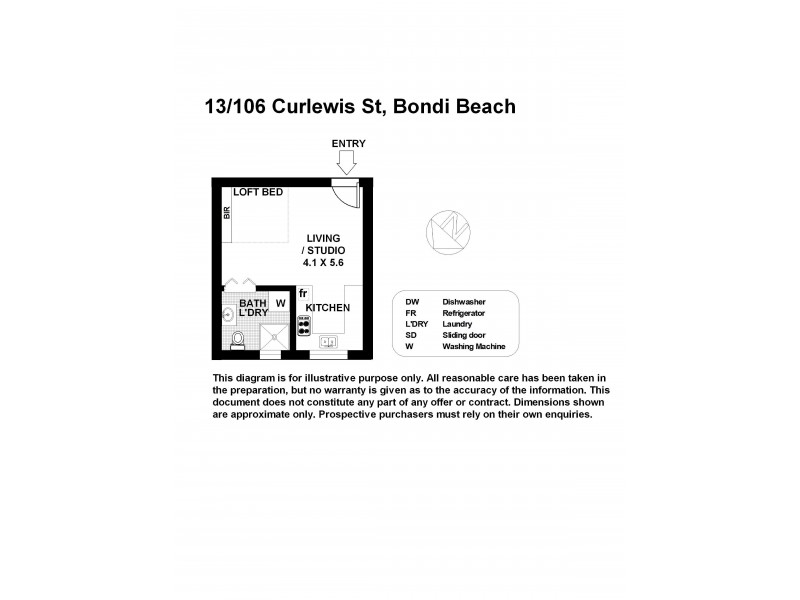 13/106 Curlewis Street, Bondi Beach NSW 2026 Floorplan
