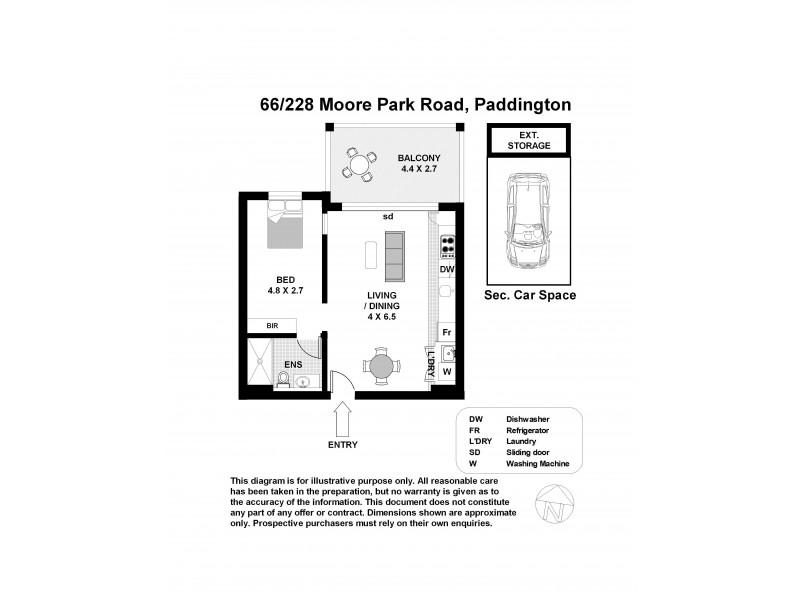 66/228 Moore Park Road, Paddington NSW 2021 Floorplan