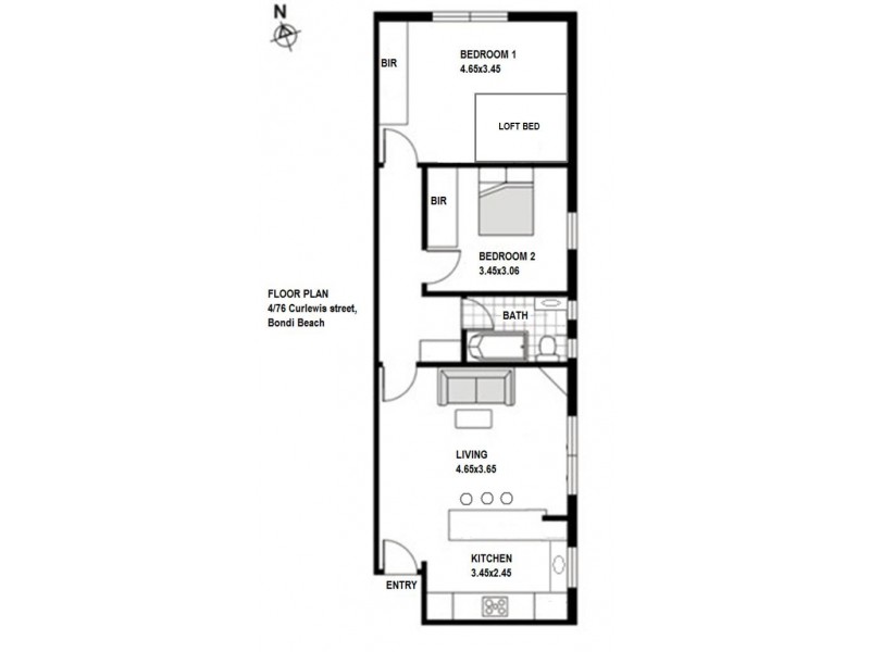 4/76 Curlewis Street, Bondi Beach NSW 2026 Floorplan