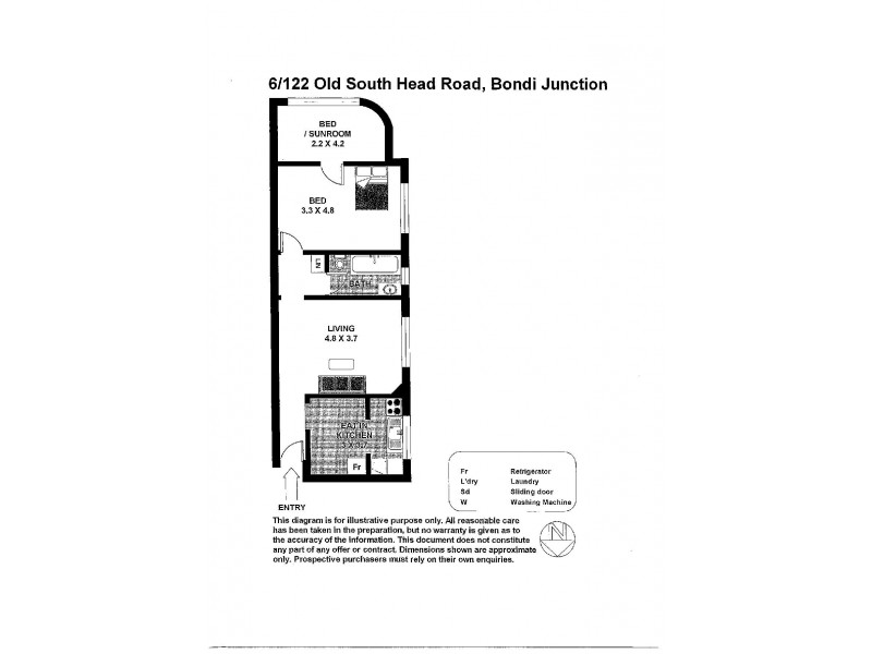 6/122 Old South Head Road, Bondi Junction NSW 2022 Floorplan