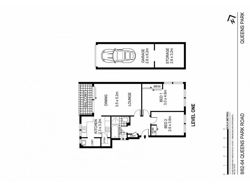 8/62-64 Queens Park Road, Queens Park NSW 2022 Floorplan
