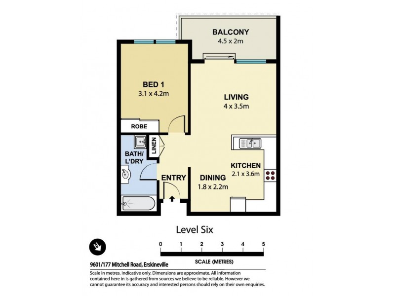 9610/177 Mitchell Road, Erskineville NSW 2043 Floorplan
