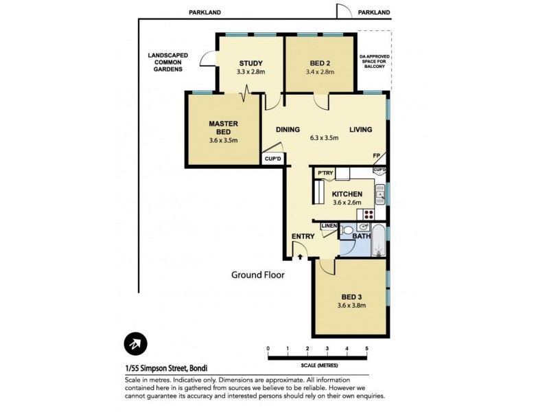 1/55 Simpson Street, Bondi NSW 2026 Floorplan