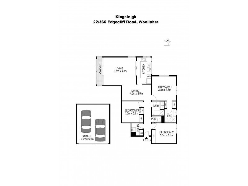 22/366 Edgecliff Road, Woollahra NSW 2025 Floorplan