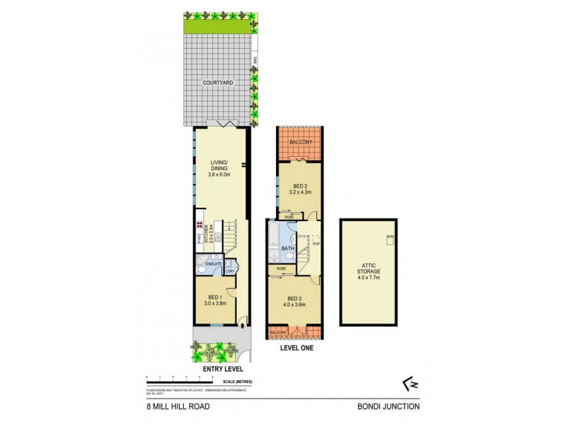 8 Mill Hill Road, Bondi Junction NSW 2022 Floorplan