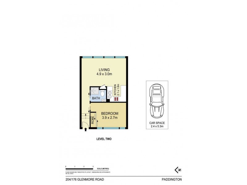 204/176 Glenmore Road, Paddington NSW 2021 Floorplan