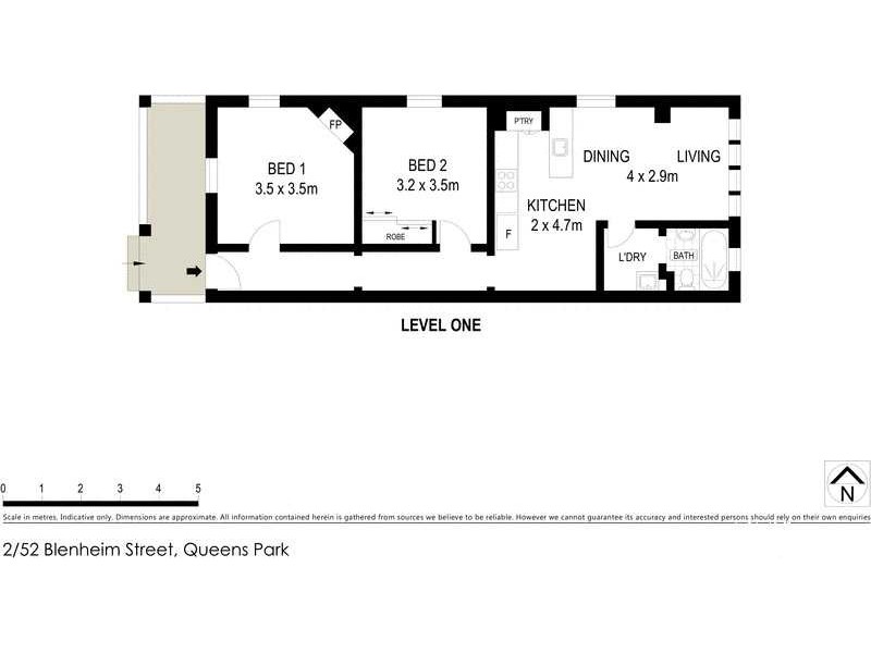 2/52 Blenheim Street, Queens Park NSW 2022 Floorplan