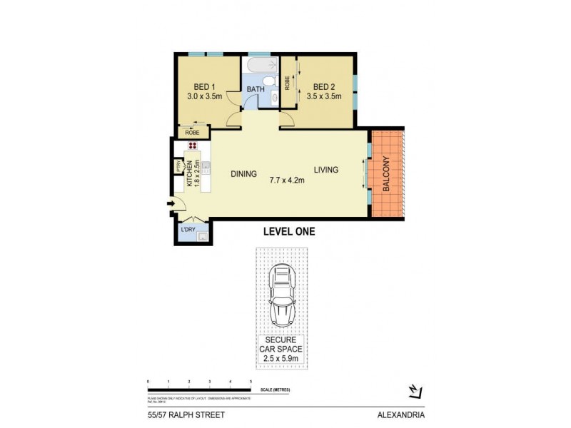55/57 Ralph Street, Alexandria NSW 2015 Floorplan