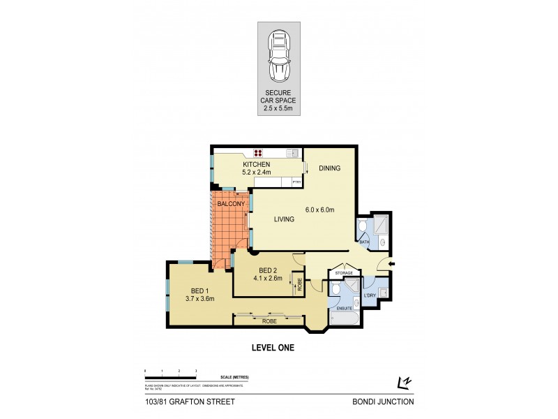 103/81 Grafton Street, Bondi Junction NSW 2022 Floorplan