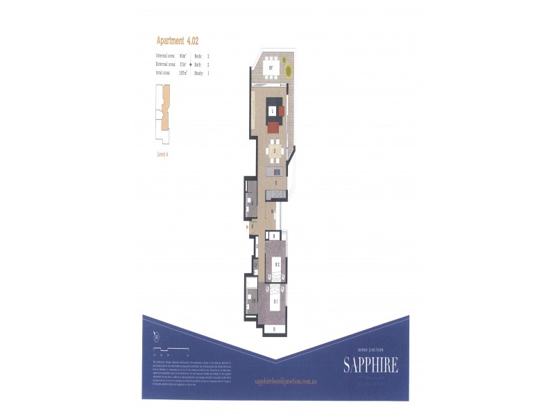 402/33-37 Waverley Street, Bondi Junction NSW 2022 Floorplan