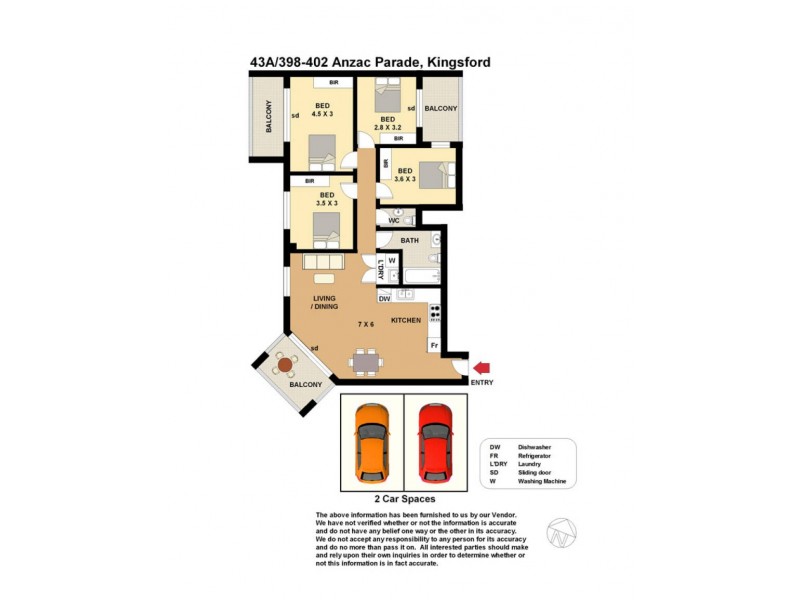44/402 Anzac Parade, Kingsford NSW 2032 Floorplan