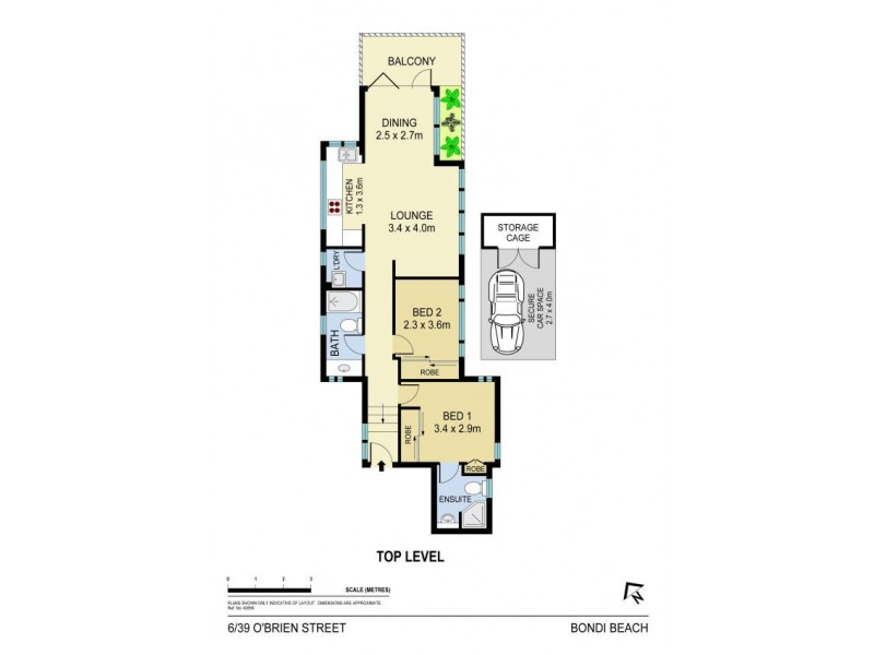 6/39 O’Brien Street, Bondi Beach NSW 2026 Floorplan