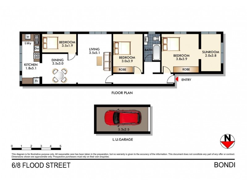 6/8 Flood Street, Bondi NSW 2026 Floorplan