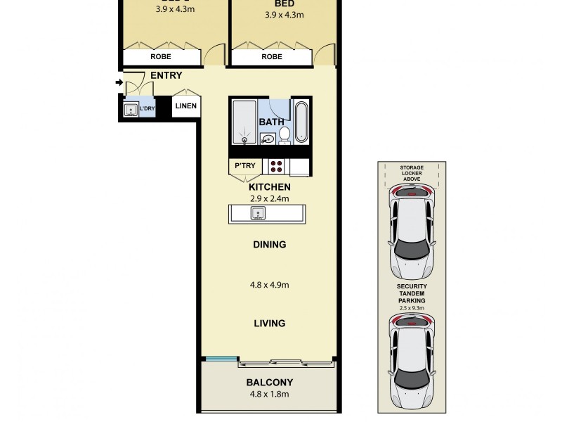 806/3 Kings Cross Road, Darlinghurst NSW 2010 Floorplan
