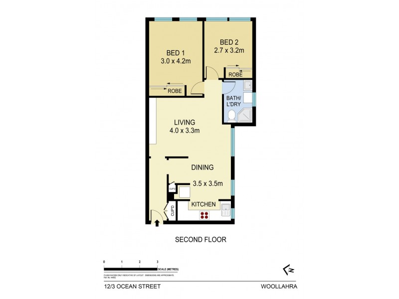 12/3 Ocean Street, Woollahra NSW 2025 Floorplan
