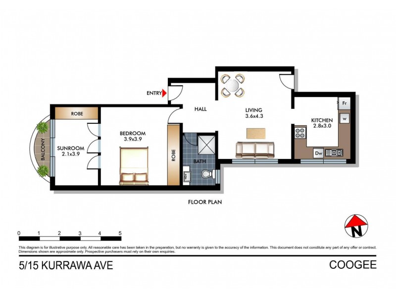 5/15 Kurrawa Avenue, Coogee NSW 2034 Floorplan