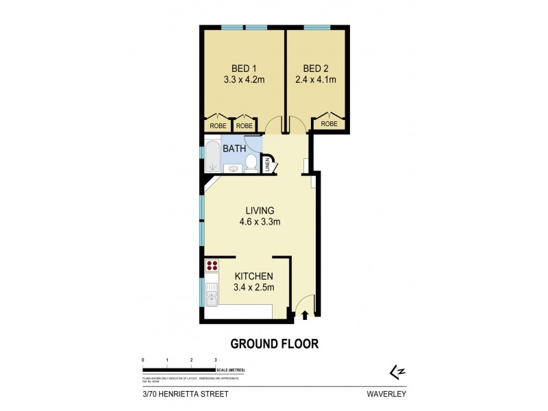 3/70 Henrietta Street, Waverley NSW 2024 Floorplan