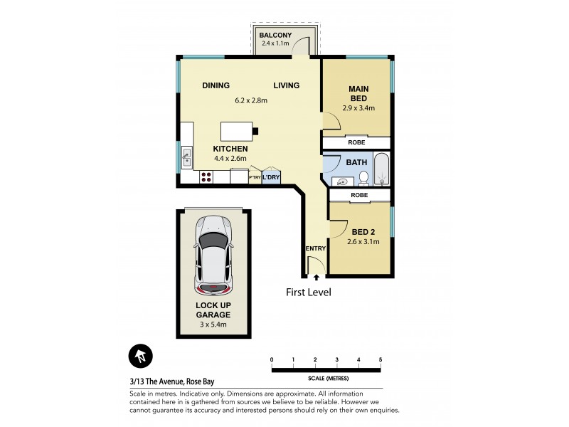 3/13 The Avenue, Rose Bay NSW 2029 Floorplan