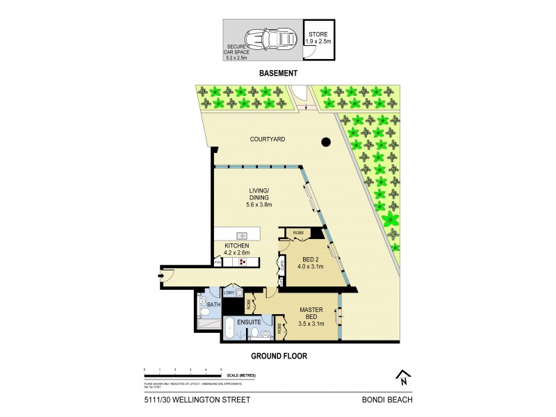 5111/32-34 Wellington Street, Bondi Beach NSW 2026 Floorplan