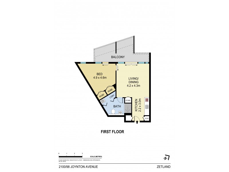 2100/98 Joynton Avenue, Zetland NSW 2017 Floorplan