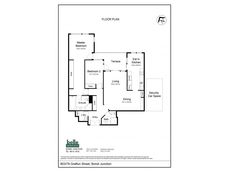 803/79 Grafton Street, Bondi Junction NSW 2022 Floorplan