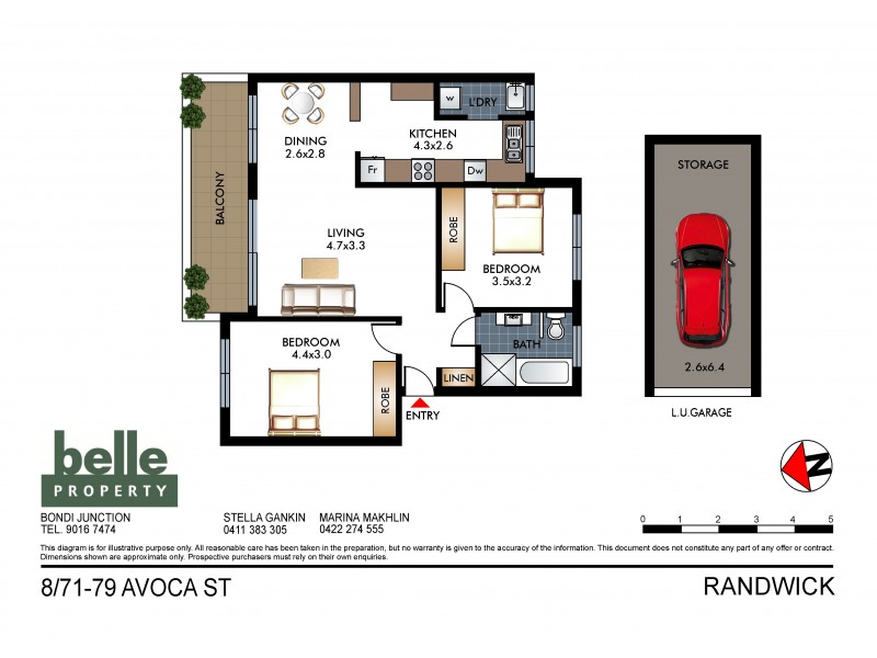 8/71-79 Avoca Street, Randwick NSW 2031 Floorplan