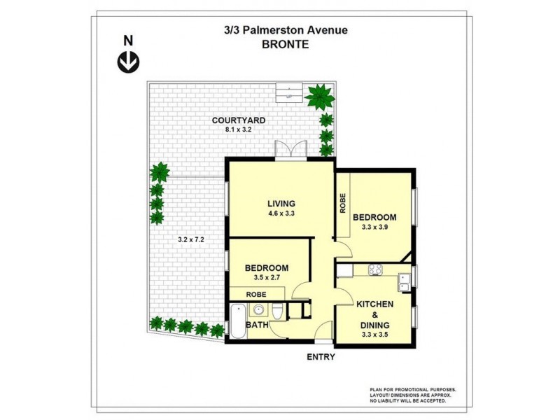 3/3 Palmerston Avenue, Bronte NSW 2024 Floorplan