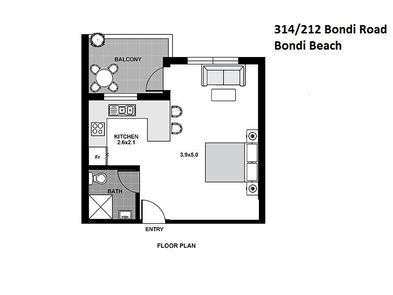 314/212 Bondi Road, Bondi Beach NSW 2026 Floorplan