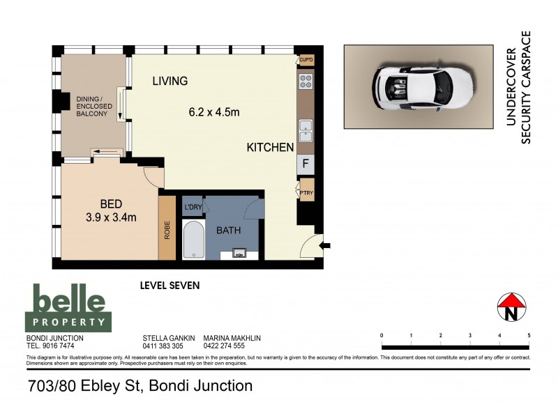 703/80 Ebley Street, Bondi Junction NSW 2022 Floorplan
