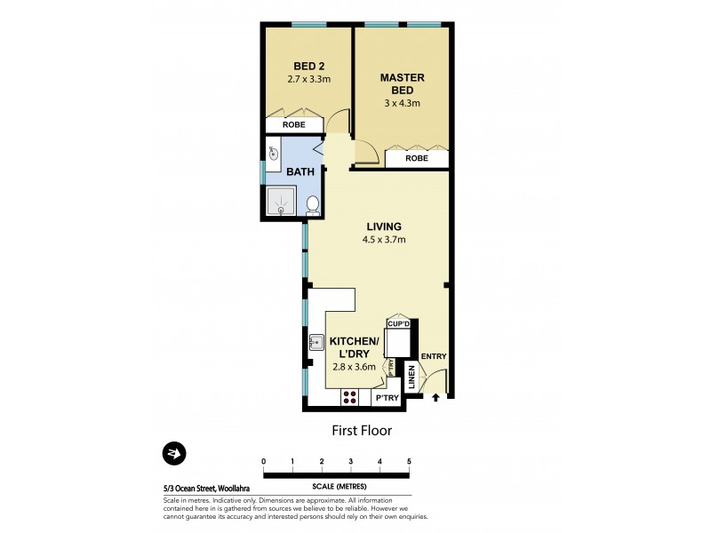 5/3 Ocean Street, Woollahra NSW 2025 Floorplan