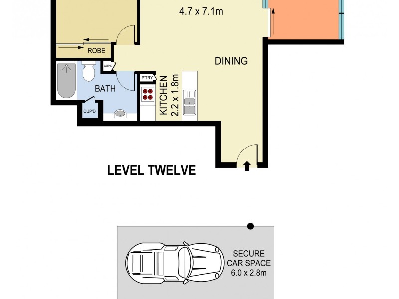 1207/80 Ebley Street, Bondi Junction NSW 2022 Floorplan