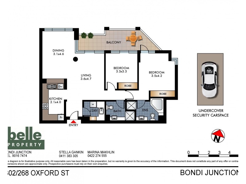 302/268-280 Oxford Street, Bondi Junction NSW 2022 Floorplan