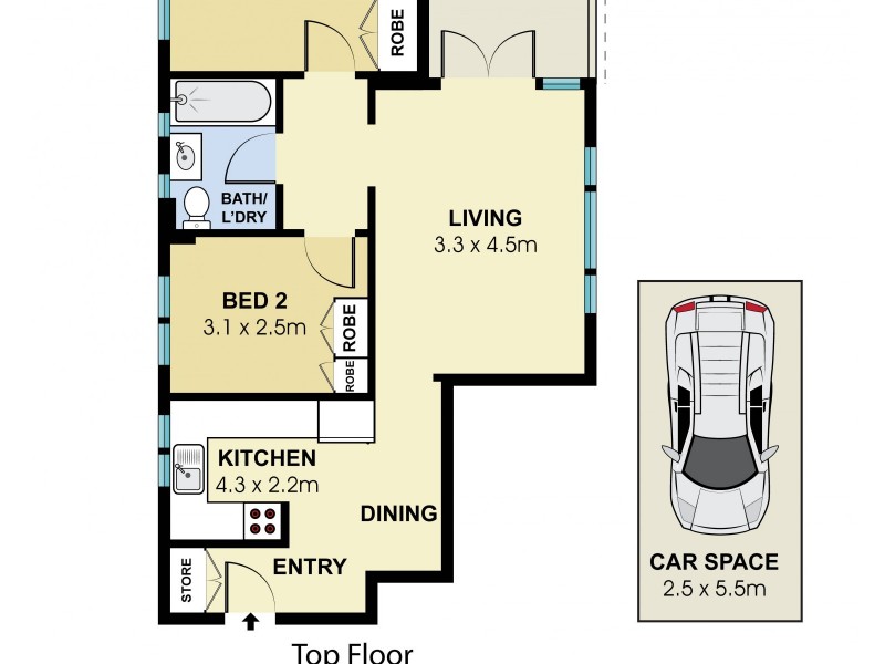 26/96 Wallis Street, Woollahra NSW 2025 Floorplan