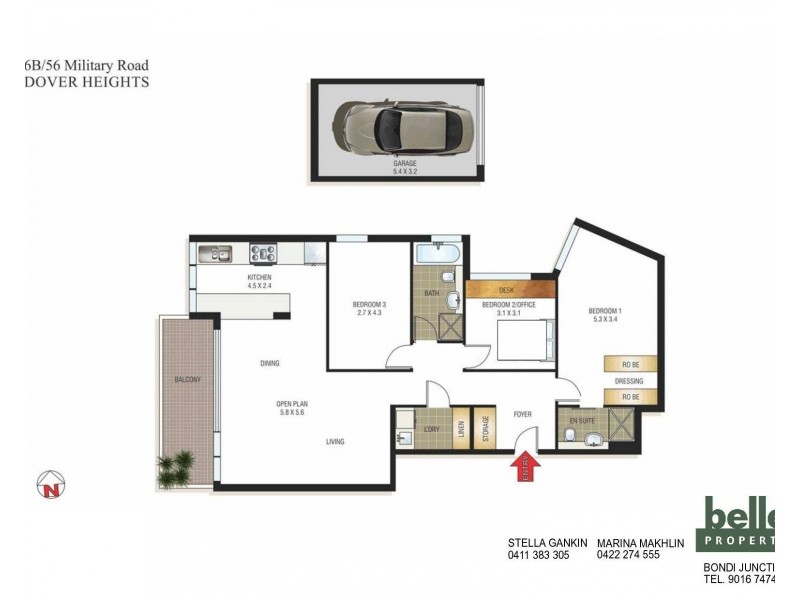 6B/56 Military Road, Dover Heights NSW 2030 Floorplan