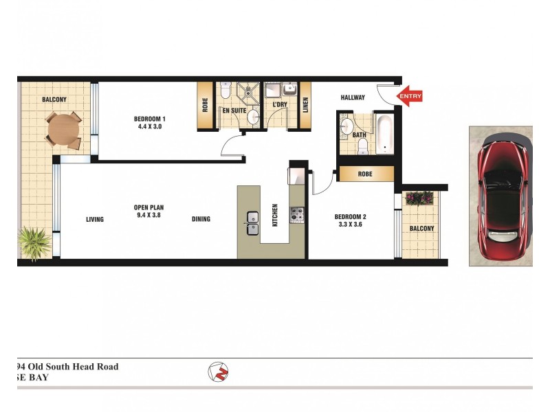 12/494 Old South Head Road, Rose Bay NSW 2029 Floorplan