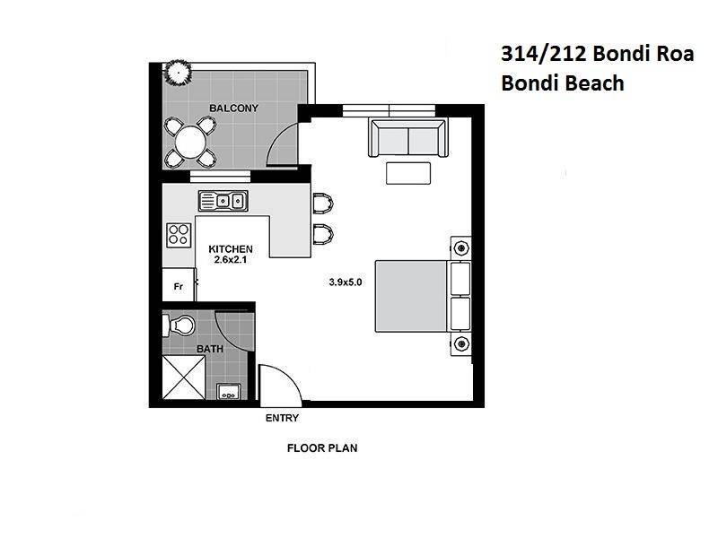 314/212 Bondi Road, Bondi Beach NSW 2026 Floorplan