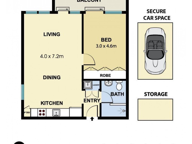 203A/91-93 Old South Head Road, Bondi Junction NSW 2022 Floorplan
