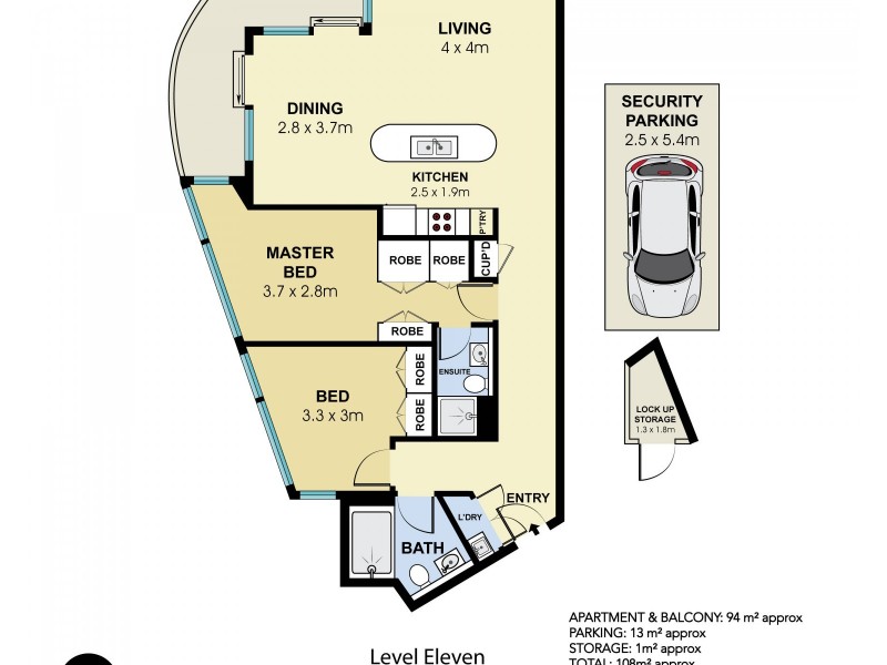 1104/241 Oxford Street, Bondi Junction NSW 2022 Floorplan